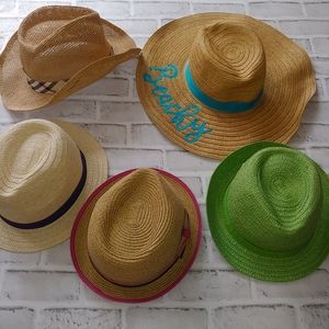 Lot of 5 Hats/Caps Fedoras